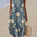 Arlo Classic Midi Dress With Floral Pattern, front view