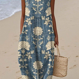 Arlo Classic Midi Dress With Floral Pattern, front view