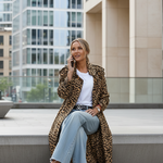 Midi Midi Leopard Coat, close-up