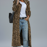 Midi Midi Leopard Coat, detail view