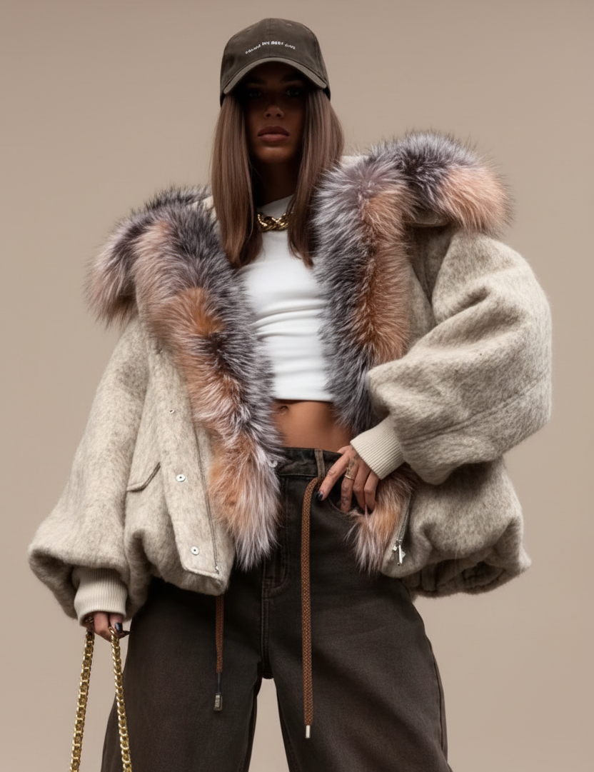 Sorenza Cropped Wool Jacket, front view