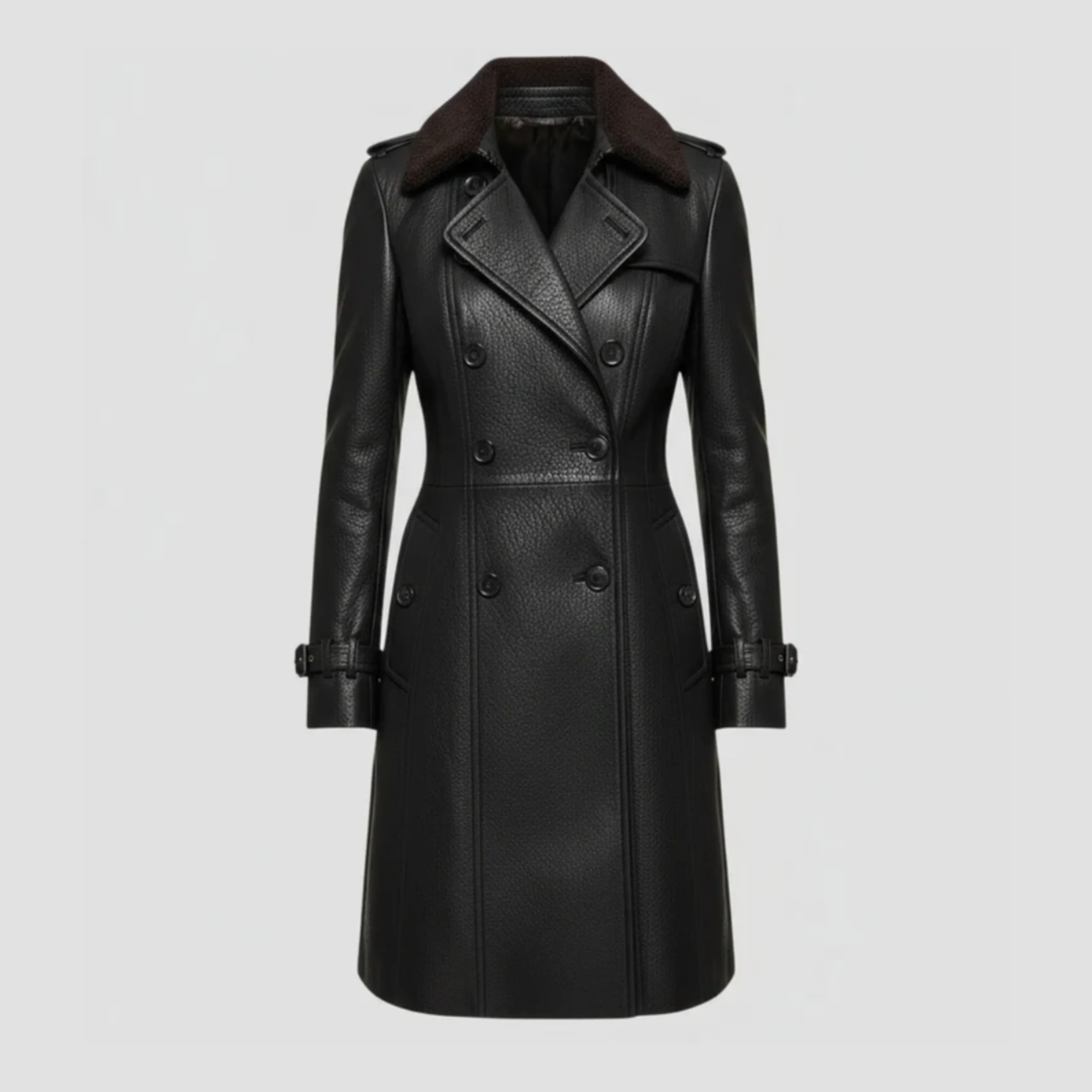 Lena™ Leather Coat, close-up