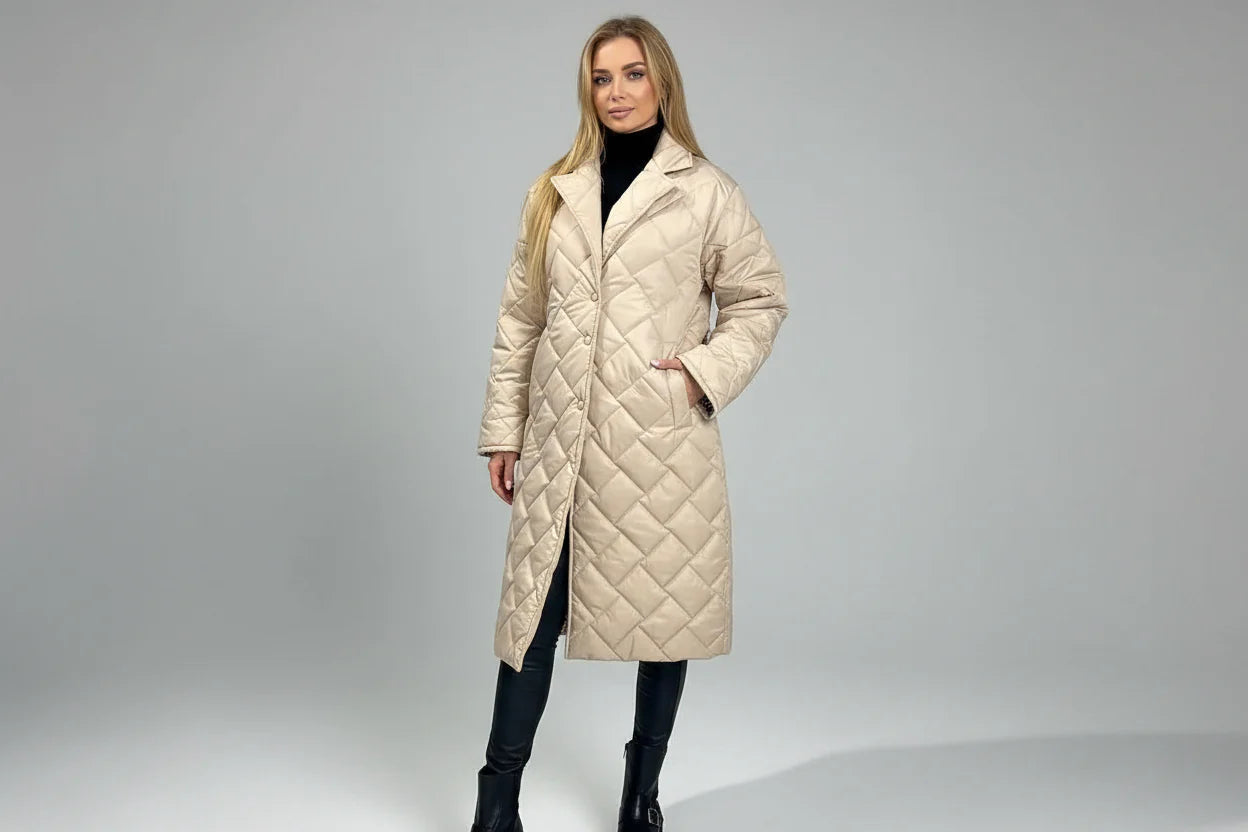 Premium Premium Padded Coat With Leopard-Print Lining, close-up