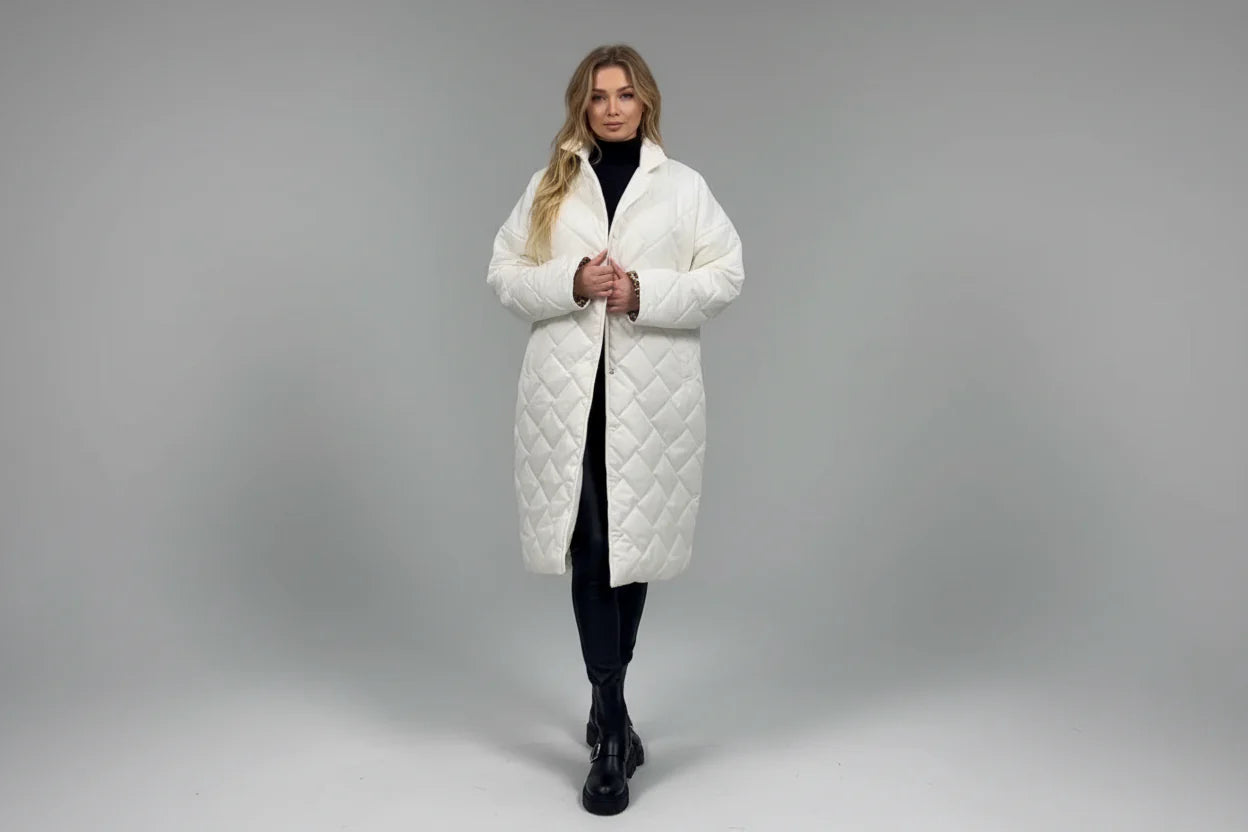 Premium Premium Padded Coat With Leopard-Print Lining, detail view
