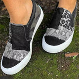 Quinny  | Casual Leopard Print Canvas Shoes