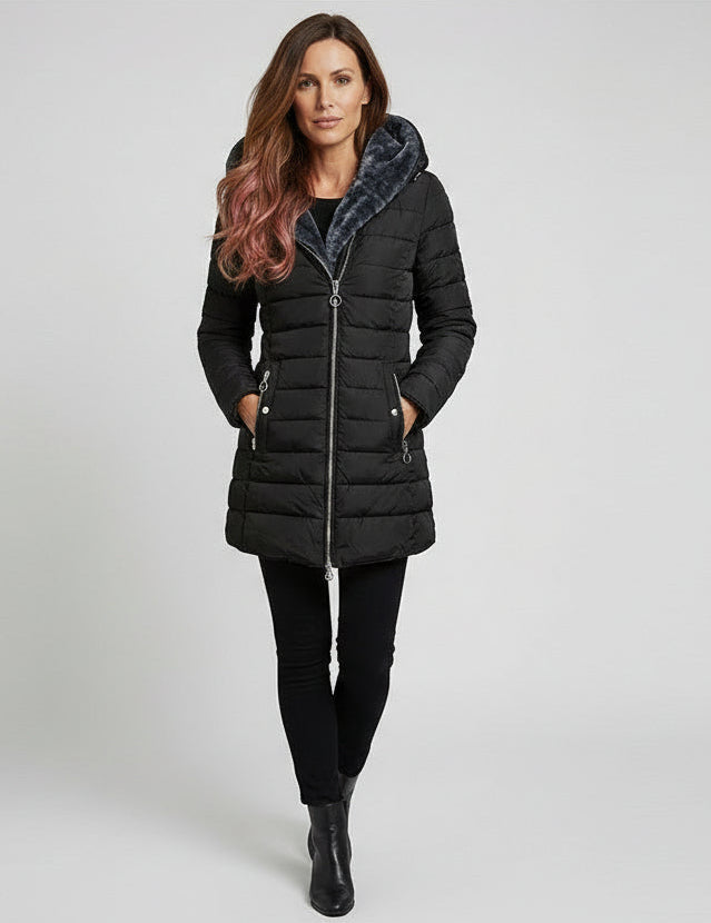 ELVIRA | ELEGANT OVERSIZED HOODED COAT